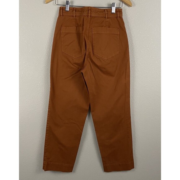 Everlane Womens 0 Lightweight Straight Leg Crop Pant Terra Cotta - Picture 3 of 4